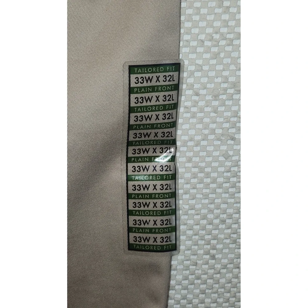 Jos. A. Bank Traveler's Collection Khaki Chinos Tailored Fit 33x32 1450-00841